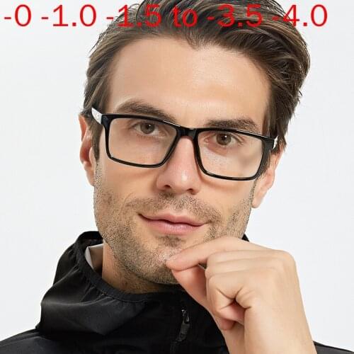 New Square Transition Sunglasses Photochromic Myopia Glasses Men Women Prescription Eyewear with Diopters Glasses with Box NX