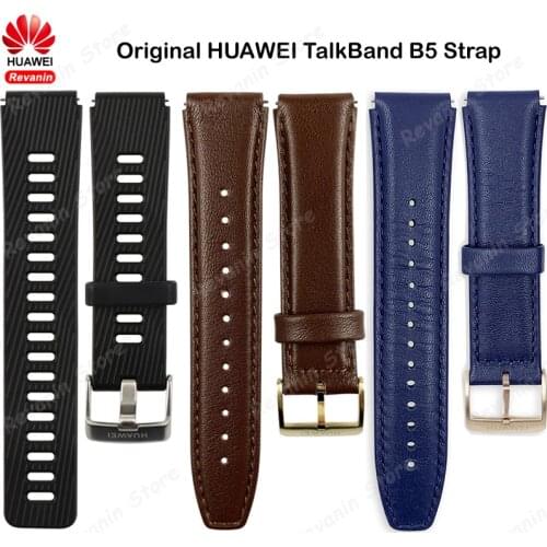 Original Strap for HUAWEI Talkband B5 Rubber Wrist Strap Mocha Brown Leather Titanium Wristband HUAWEI B5 Bracelet band