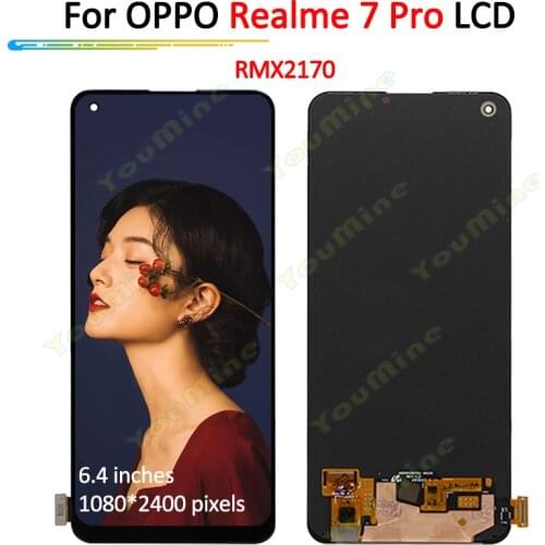 Original For OPPO Realme 7 Pro 7pro LCD Display Screen Touch Digitizer with Assembly For Realme 7pro RMX2170 LCD