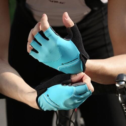 Santic Men /Women Short Finger Riding Cycling Gloves Road Bike Half Finger Breathable Comfortable Mesh Asian size