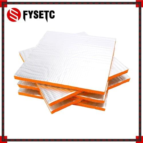 5pcs Foil Self-adhesive Heat Insulation Cotton Orange 214*214 mm 3D Printer Heating Large Bed Sticker 10mm Thick For Wanhao i3