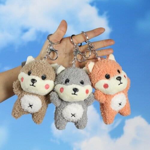 Cute puppy Shiba Inu Koala exquisite pendant plush Keychain Cartoons bag decoration soft Soothing doll christmase wedding gift
