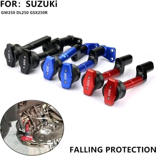 Motorcycle Falling Protection Refitted Anti Dropping Frame Slide Glue Rod Bumper Anti Crash Pad For SUZUKi GW250 DL250 GSX250R