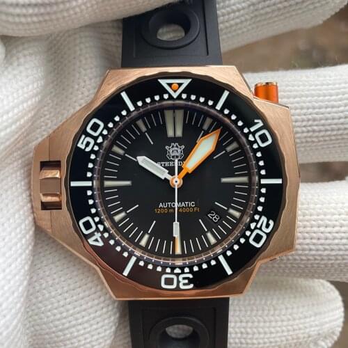 STEELDIVE Mens Diver Watches Bronze Luxury Men Automatic Watch 120Bar Mechanical Wristwatch Luminous Sapphire NH35 Ceramic Bezel