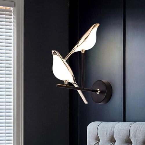 Lovely Bird LED Wall Lamp Living Room Bedroom Aisle Lighting Fixtures Home Decoration Surface Mount Sconce