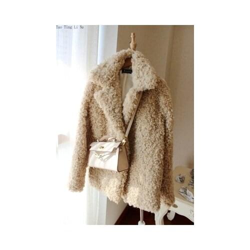 New Style High-end Fashion Women Faux Fur Coat S28