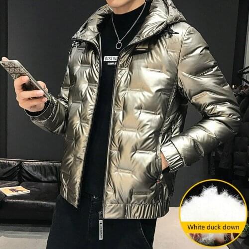 Man Thicken White Duck Down Coat Cotton Winter Warm 2020 New Fashion Casual Plus Size Jacket Zipper Long Sleeve Clothing
