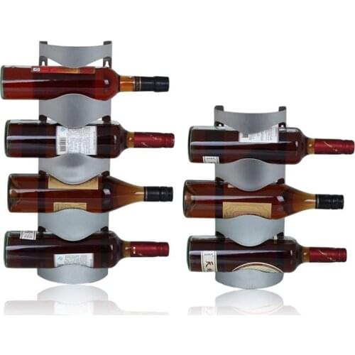 Stainless Steel Wine Rack Holders Home Bar Wall Grape Wine Bottle Display Stand Rack Suspension Storage Organizer
