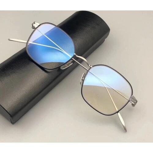 Vintage Japan Eyeglasses Eye Glasses Frames for Men Round Glasses Frames Pure Titanium Luxury Brand Optical Prescription