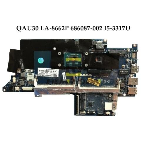 High quality 686087-002 For HP Envy4 Envy 6 Series Laptop Motherboard 686087-001 QAU30 LA-8662P SR0N8 I5-3317U 100% Fully Tested