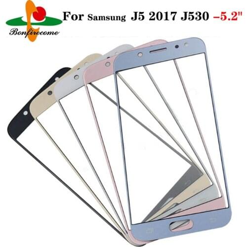 10Pcs\lot For Samsung Galaxy J5 2017 J530 J5 Pro J530F J530Y J530DS LCD display Front outer Touch Panel screen glass Replacement