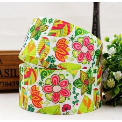 15062720 ,10 yards width 38mm Very pretty flower Series Printed grosgrain ribbon, DIY handmade Hair accessories Material