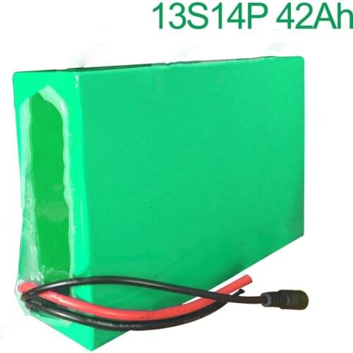48V 42Ah 13S14P 18650 Li-ion Battery Pack E-Bike Ebike electric bicycle 270x255x70mm