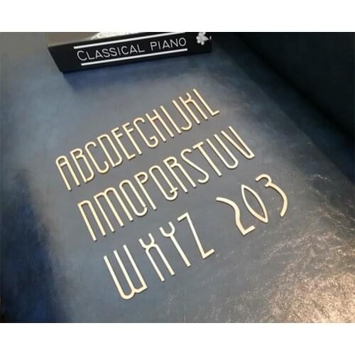 5-10cm Solid Brass Letters DIY Name Wall Decorative Letter Workshop Business Name Accessory Brass Number 0-9