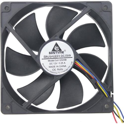 50PCS Gdstime 120mm PWM 4Pin CPU Cooler Cooling Fan 12V DC Brushless Computer Case Radiator 12025