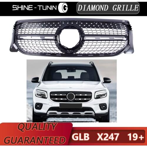 Diamond front grille for mercedes GLB Class X247 2019-2020 GLB200 style ABS Diamond front bumper grill