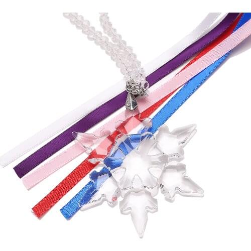 Car Pendant Transparent Crystal Snowflakes Decoration Hanging Pendant Ornaments Goods Of Furniture For Display An