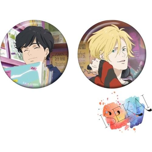 BANANA FISH Anime badge Ash Lynx Okumura Eiji Casual Metal Badge Brooch Pins