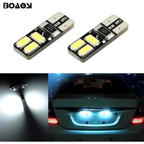 BOAOSI 2x W5W LED 5630SMD Car Canbus License Number Plate Light Bulbs For mazda 3 Axela mazda 6 mazda cx-5 ATENZA