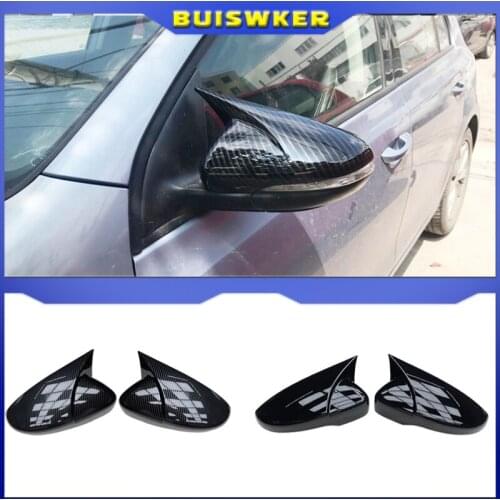 Side Rearview Mirror Caps Cover For Volkswagen for VW Golf 6 GTI MK6 2009-2014 Door Wing Mirror Cover Trims Trim Holder