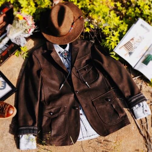 CD2001 Read Description! Cidu Super Offer! Asian Size Slim Fitting Good Quality Genuine Sheep Leather Stylish Norfolk Jacket