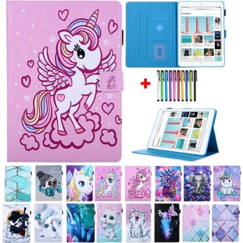 For Amazon Fire HD 10 Plus Case 10.1 PU Leather Unicorn Funda For Kindle Fire HD 10 Case 2021 HD10 2019 2017 2015 Tablet Cover