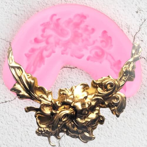 Floral Swag Border Silicone Mold Flower Relief Fondant Cake Decorating Tools Jewelry Resin Candy Clay Chocolate Gumpaste Moulds