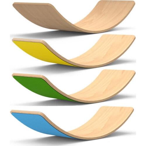 Child Wood Balance Board Kids Game Wobble Board Balance Workout Twist Board Fitness Training Plate Exercise Equipment Seesaw