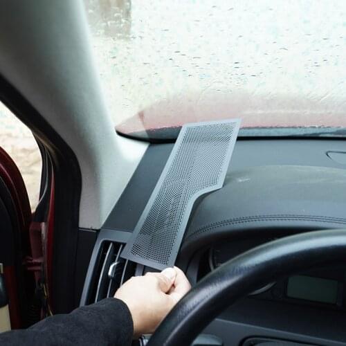 For Land Rover Freelander 2 07-15 Aluminum Alloy Black Car Dashboard Both Sides Speaker Cover Stickers Car Interior Accessories