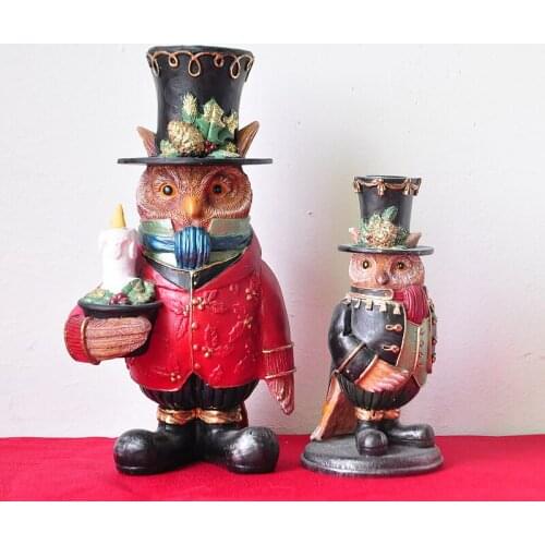 Gentleman Owl Vintage Candlestick Decoration Table Party Holiday Decoration Living Room Decoration Gifts