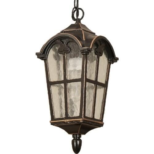 European waterproof chandelier Outdoor balcony decorative lights Vineyard pendant hanglamp luminaire villa lighting