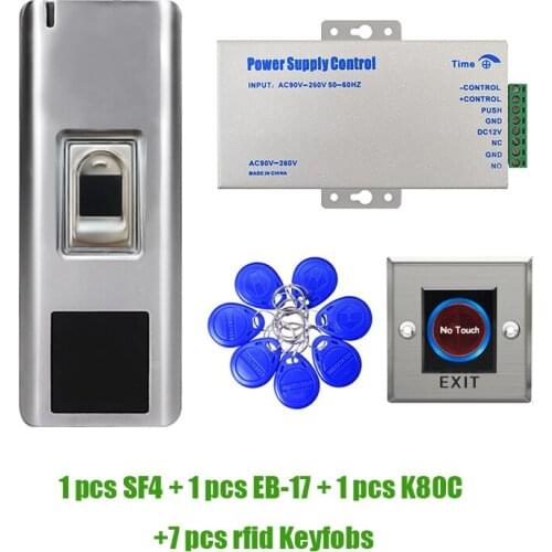 IP66 Waterproof Fingerprint Access Control System Rfid Access Controller Wiegand 26 Fingerprint Reader Anti-vandal Door Opener