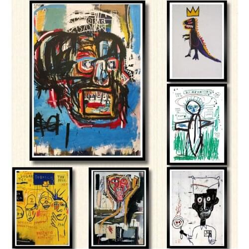 Canvas Painting Posters And Prints Pictures On The Wall Jean Michel Graffiti Modern Artist Abstract Decorative Home Decor Plakat