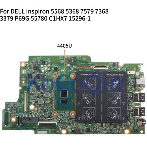 KoCoQin Laptop motherboard For DELL Inspiron 5568 5368 7579 7368 3379 P69G Core 4405U Mainboard 15296-1 0C1HX7 CN-0C1HX7 SR2EX