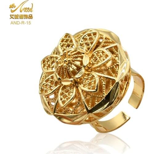 Finger Ring Resizable Figueria Fashion Wedding Flower Rings Dubai Designer Luxury Gifts For Women Africa Wholesale