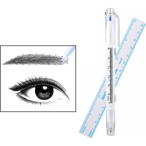 Skin Marker Pen Sterile Beauty Eyelash Extension Fixed Point Marker Pen Skin Positioning Marker For Tattoo Eyelash Grafting Tool