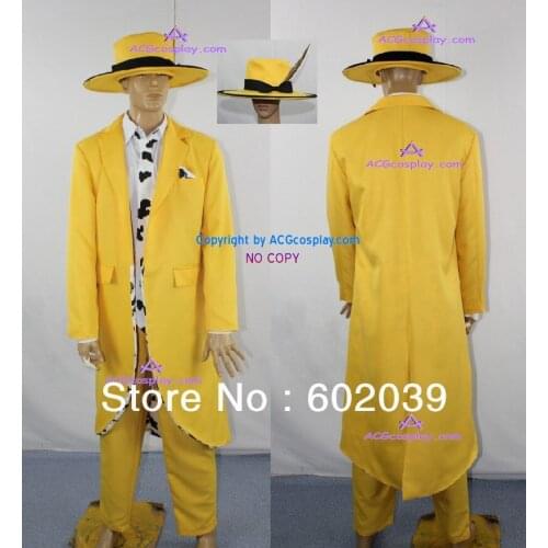 The Mask Stanley Ipkiss Cosplay Costume include hat with feather ornament