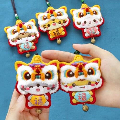 Chinese Zodiac DIY Embroidery kit of Car Pardent Amulet Cross Stitch Needlework Handmade Embroidery Sewing Art Creative Craft
