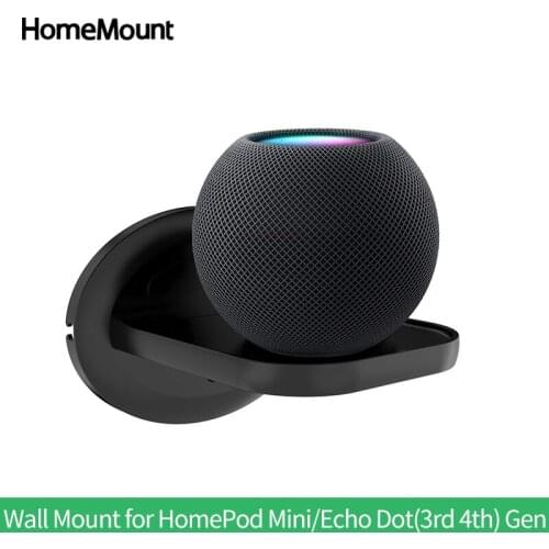 HomeMount Wall Mount Holder for HomePod Mini WiFi Amazon Echo Dot 4th Spot Smartphones Security Camera Built-in Cable Management