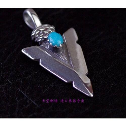 New fashion Thai Jewelry Indian Style s925 Sterling Silver Arrow Thai silver mans Pendant