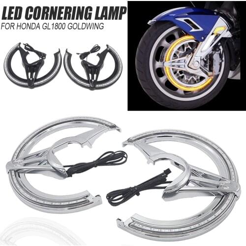 New Motorcycle Accessories Brake Disc Rotor Covers With Yellow LED Ring Light For Honda GL1800 Goldwing 1800 2020 2019 2018