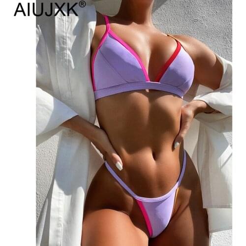AIUJXK New Arrival Swimwear Sexy Summer Lingerie Biquini Women 2021 Beach Wear Bra Set Swimming 2 Piece Swimsuit Underwear