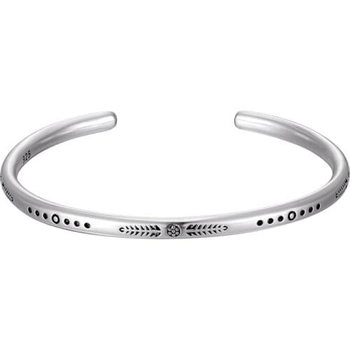 New Arrival Vintage Silver Color Fish Pattern Open Bracelet Bangle Hand Beat Irregular Bracelet For Women Men Jewelry