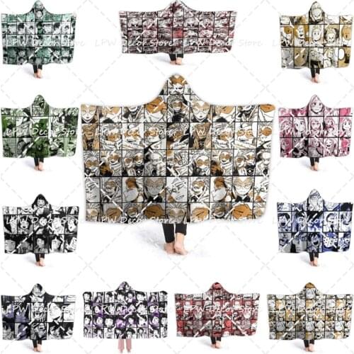 Anime Comic Hooded Blanket Slothy Sloth Wearable Flannel Throw Bathrobe 3D Print Super Warm and Cozy Blanket for Adult and Child