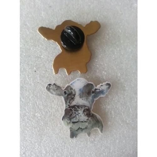 Custom printing pins with epoxy, printing pin badge, dog pins