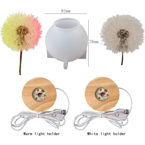 DIY Crystal Drop Epoxy Round Ball Crystal Ball Small Night Light Silica Mold Combinator Packages in Two Styles Choose