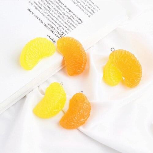 DIY hand fresh and cool orange blocks simulate fruit minimalist girl heart earring earring earrings earrings earring material