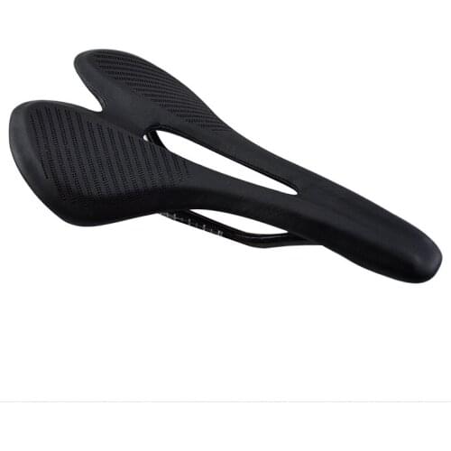 Road Bicycle Carbon Saddle Mountain Bike Lightweight Carbon Fiber Leather Saddle Seat Cushion Mountain Cycling Saddle Parts
