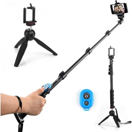 4 in 1 Yunteng 188 Selfie Stick Tripod Para+Yunteng 228 Mini Tripod+Bluetooth Remote Control Self-Timer Camera Shutter For Phone