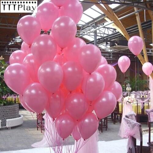 Pink Balloons 10pcs 12 Inch Thick 2.2g Wedding Decorations Latex Balloon Happy Birthday Party Ballon Inflatable Helium Air Balls